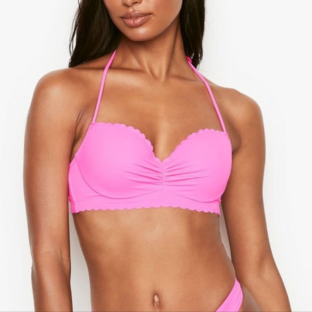 Victoria Secret underwire Pink halter Bathing suit top💞💞💞